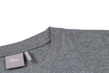 Dior Simple Embroidered Logo Short Sleeve Couple's Casual Versatile Round Neck T-shirt