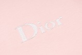Dior Simple Embroidered Logo Short Sleeve Couple's Casual Versatile Round Neck T-shirt