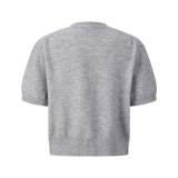 Prada Women's Classic Embroidered Logo Short Knitted Shirt