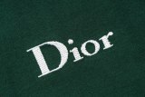 Dior Simple Embroidered Logo Short Sleeve Couple's Casual Versatile Round Neck T-shirt