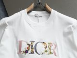 Dior 26SS Fashion Embroidered Flower Logo Short Sleeve Unisex Casual Oversize T-shirt