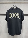Dior 26SS Fashion Patch Embroidered Logo Short Sleeve Unisex Casual Versatile T-shirt