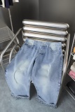 Dior Fashion Versatile Loose Leg Flanged Logo Straight Tube Washed Jeans