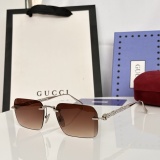 Gucci Couple Fashion Versatile Frameless Sunglasses Size: 56-18-145