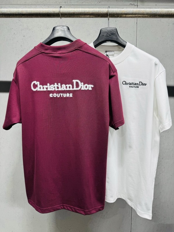 Dior 26SS Fashion Embroidered Logo Short Sleeve Unisex Casual Versatile T-shirt