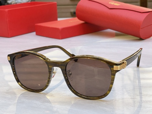 Cartier Fashion Versatile Round Frame Sunglasses Size:53-22-140