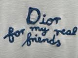 Dior New Personalized Embroidered Logo Short Sleeve Unisex Casual Versatile T-shirt