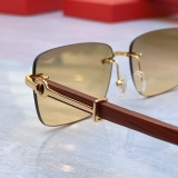 Cartier Fashion Versatile Frameless Sunglasses Size: 61-13-142