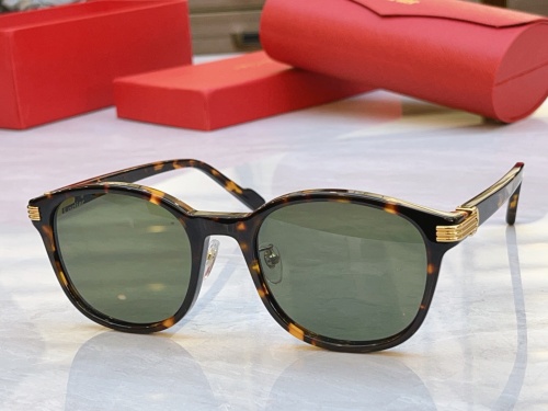 Cartier Fashion Versatile Round Frame Sunglasses Size:53-22-140