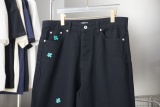 Dior Fashion Embroidered Clover Versatile Loose Jeans