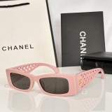 Chanel Women's Fashion Versatile Square Frame Sunglasses Size: 54-17-131