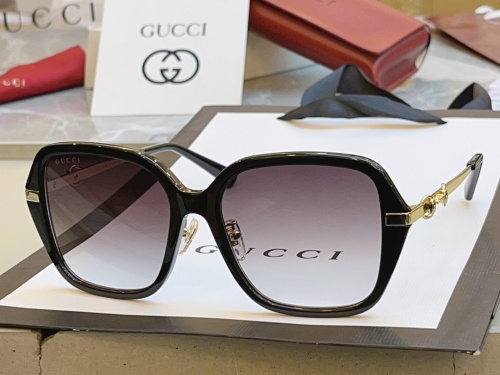 Gucci Fashion Versatile Square Frame Sunglasses Size: 57-17-145