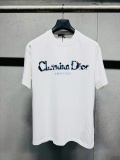 Dior 26SS Heavy Industry 3D Embroidered Logo Short Sleeve Unisex Casual Versatile T-shirt