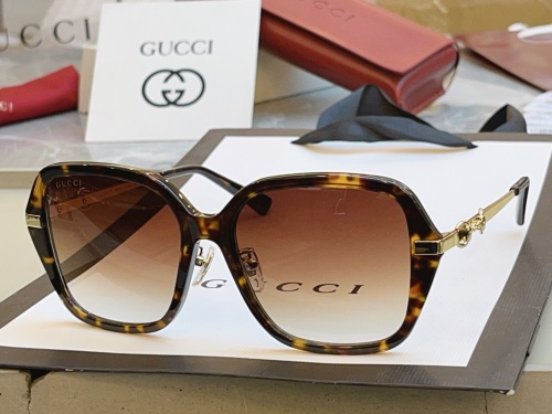 Gucci Fashion Versatile Square Frame Sunglasses Size: 57-17-145
