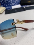 Cartier 2026 Fashion Retro Versatile Frameless Leopard Glasses