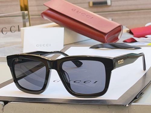 Gucci Fashion Versatile Square Frame Sunglasses Size: 53-18-145