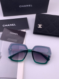 Chanel Fashion Versatile Square Frame Pearl Logo Sunglasses