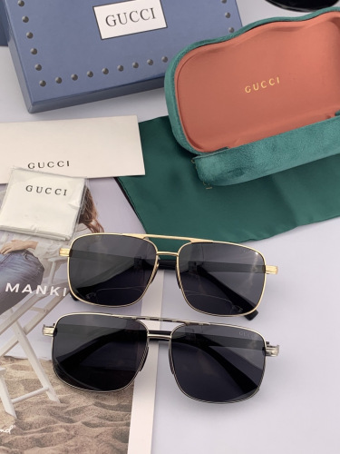 Gucci Couple Fashion Versatile Pilot Frame Sunglasses