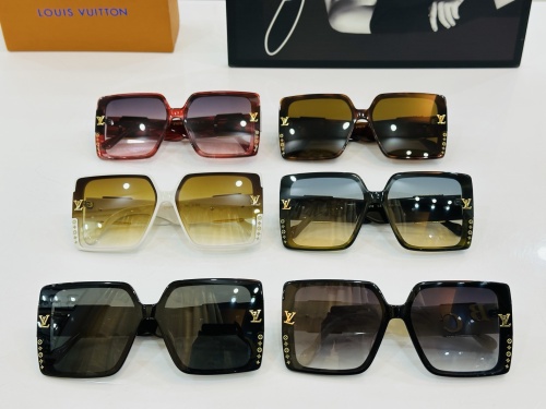 Louis Vuitton Couple Personalized Fashion Versatile Square Frame Sunglasses Size: 67-14-142