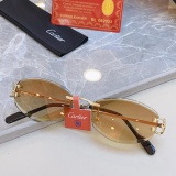 Cartier Couple Fashion Versatile Sunglasses Size: 57-18-140