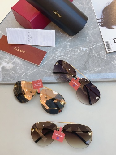 Cartier Couple Fashion Versatile Sunglasses Size: 62-13-140