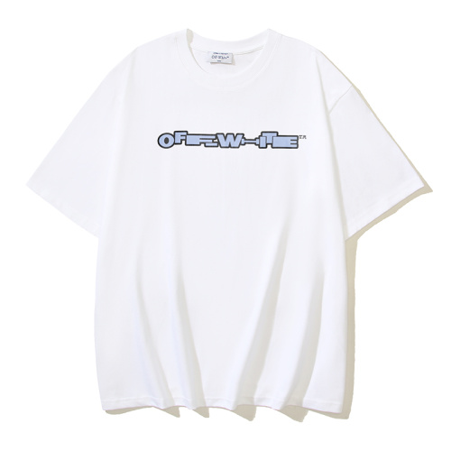 Off White Fashion Baseball Arrow Printed T-shirt Couple Casual Loose Short Sleeve