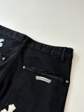Chrome Hearts High Street Cross Splice Leather Embroidered workwear Cowboy Shorts