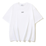 Off White Fashion 3D Arrow Printed T-shirt Couple Casual Loose Short Sleeve