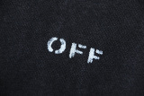 Off White Fashion Paper Arrow Printed T-shirt Couple Casual Loose Washed Short Sleeve