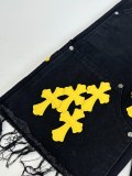Chrome Hearts High Street Cross Splice Leather Embroidered workwear Cowboy Shorts