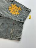 Chrome Hearts High Street Cross Splice Leather Embroidered workwear Cowboy Shorts