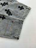 Chrome Hearts High Street Cross Splice Leather Embroidered workwear Cowboy Shorts