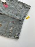 Chrome Hearts High Street Cross Splice Leather Embroidered workwear Cowboy Shorts