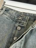 Chrome Hearts High Street Cross Splice Leather Embroidered workwear Cowboy Shorts