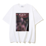 Off White Classic Angel Arrow Oil Painting Printed T-shirt Couple Casual Loose Short Sleeve