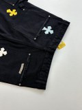 Chrome Hearts High Street Cross Splice Leather Embroidered workwear Cowboy Shorts