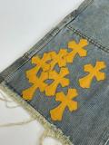 Chrome Hearts High Street Cross Splice Leather Embroidered workwear Cowboy Shorts