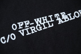 Off White Fashionable Letter Arrow Printed T-shirt Couple Casual Loose Short Sleeve
