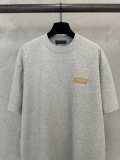 Louis Vuitton 26SS Simple Leather Logo T-shirt Unisex Casual Loose Short Sleeve