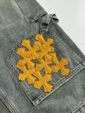 Chrome Hearts High Street Cross Splice Leather Embroidered workwear Cowboy Shorts