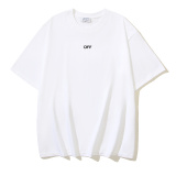 Off White Classic Arrow Logo Printed T-shirt Couple Casual Loose Short Sleeve