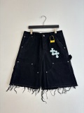 Chrome Hearts High Street Cross Splice Leather Embroidered workwear Cowboy Shorts