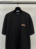 Louis Vuitton 26SS Simple Leather Logo T-shirt Unisex Casual Loose Short Sleeve
