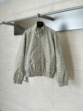 Louis Vuitton 26SS Unisex Fashion Full Print Daisy Stand Up Collar Jacket Casual Coat