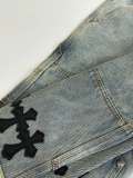 Chrome Hearts High Street Cross Splice Leather Embroidered workwear Cowboy Shorts