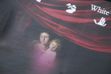 Off White Classic Angel Arrow Oil Painting Printed T-shirt Couple Casual Loose Short Sleeve