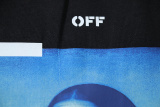 Off White Classic Mona Lisa Arrow Printed T-shirt Couple Casual Loose Short Sleeve