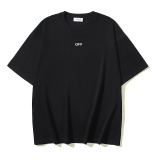 Off White Classic Arrow Logo Printed T-shirt Couple Casual Loose Short Sleeve