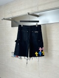 Chrome Hearts High Street Cross Splice Leather Embroidered workwear Cowboy Shorts