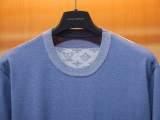 Louis Vuitton Fashion Logo Jacquard Splicing Round Neck Casual Knitted Short Sleeve